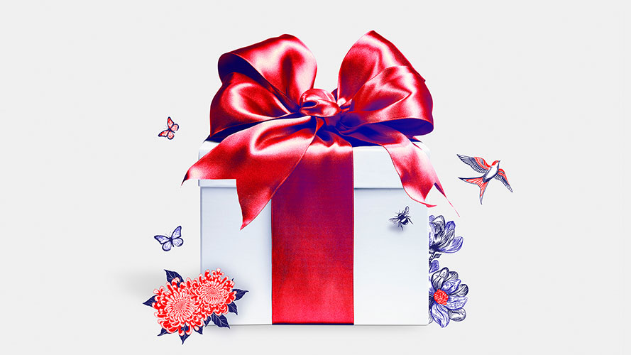 Gift box ; image used for HSBC New Zealand Premier Member Get Member Offer page
